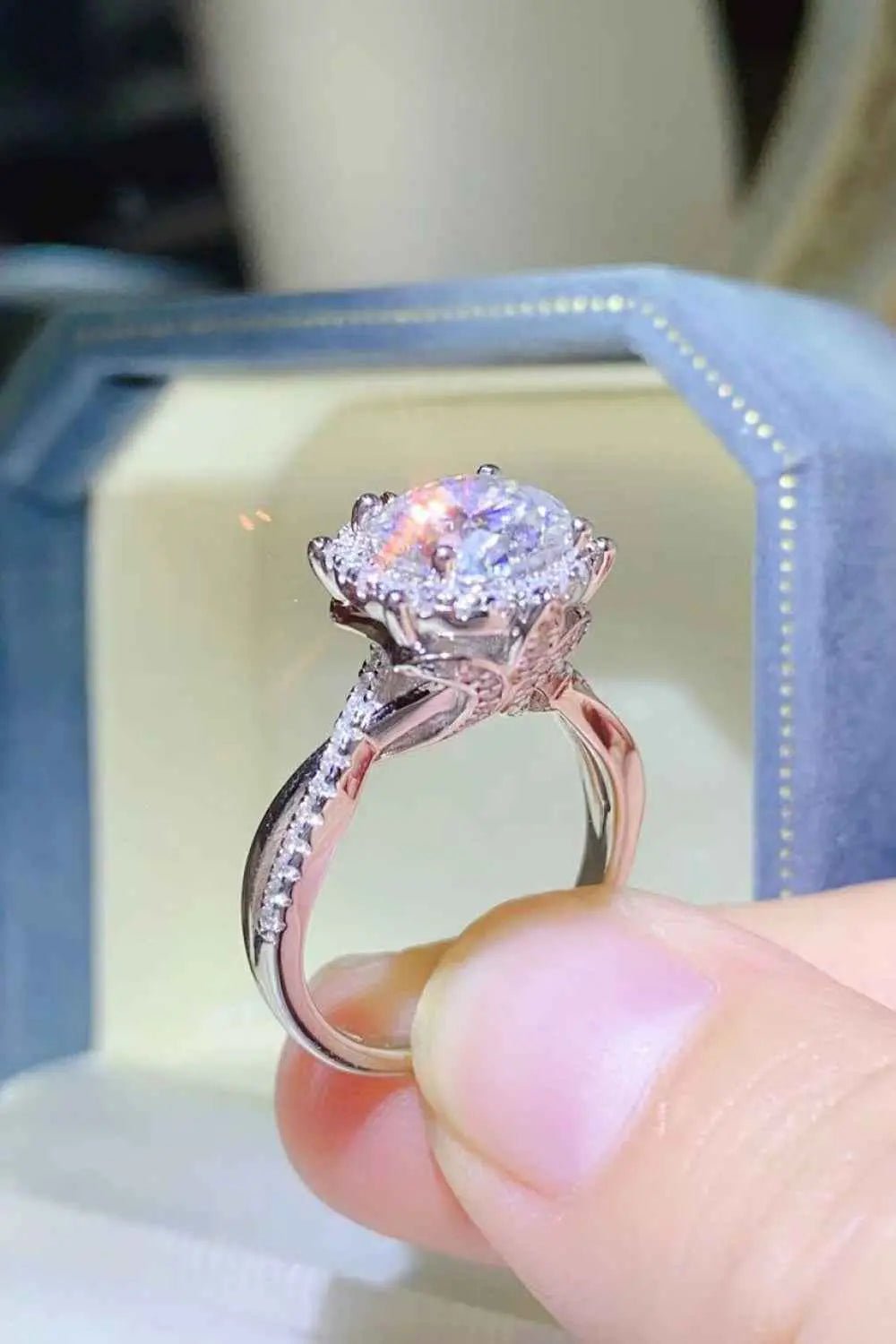 2 Carat Moissanite 925 Sterling Silver Ring - SmileBen