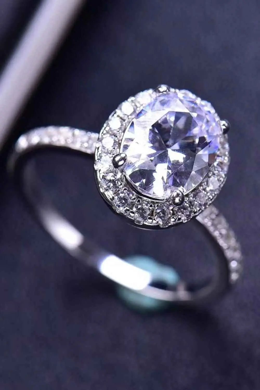 2 Carat Moissanite Platinum - Plated Ring - SmileBen