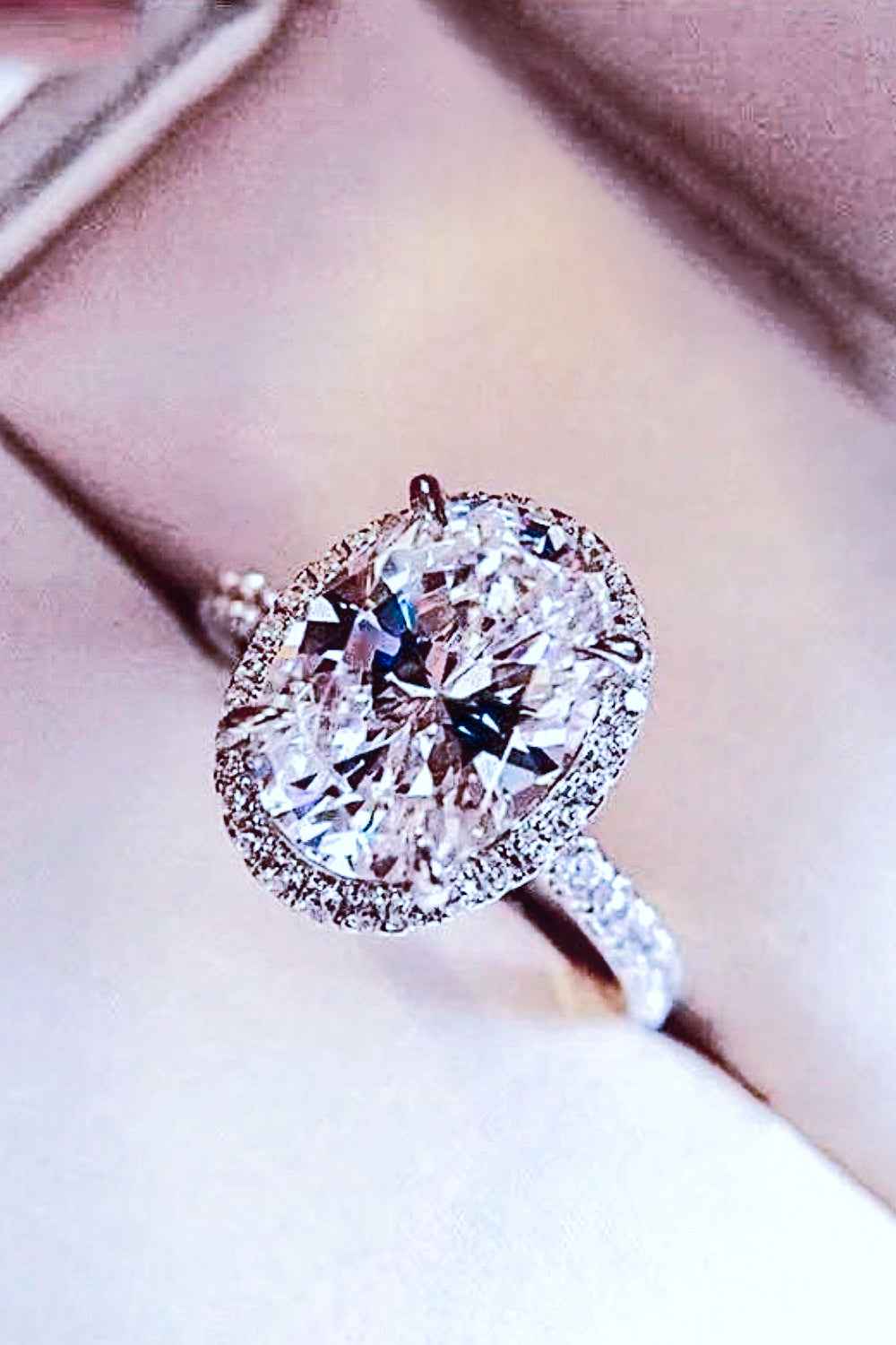 2 Carat Moissanite Platinum - Plated Ring - SmileBen