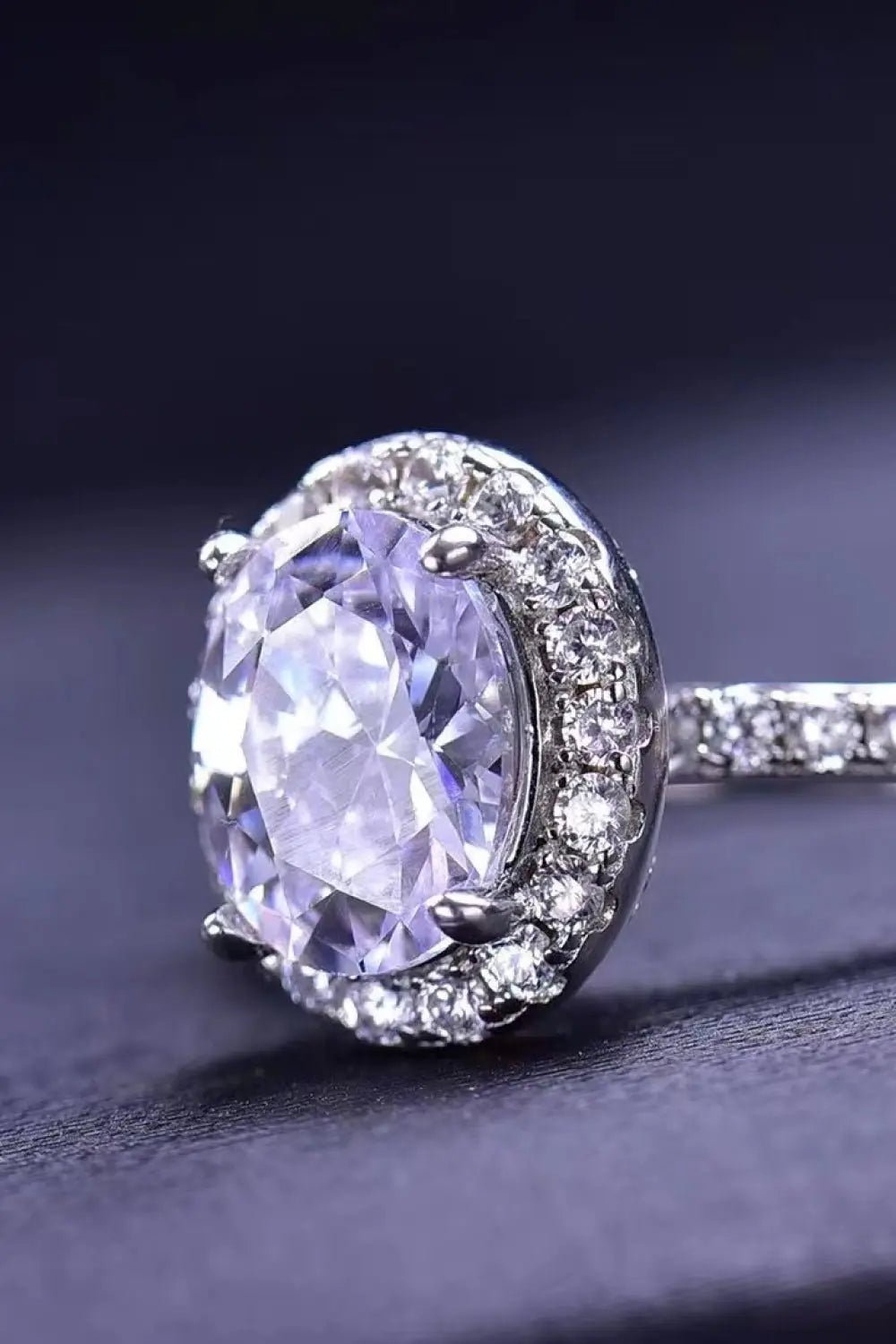 2 Carat Moissanite Platinum - Plated Ring - SmileBen