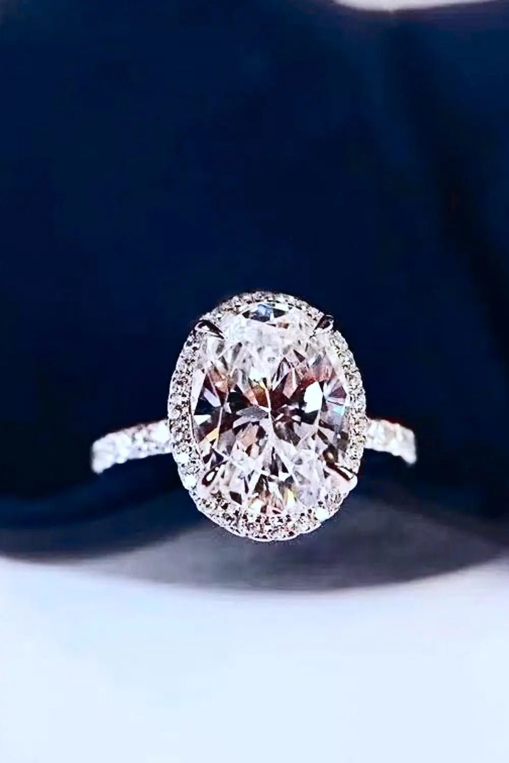2 Carat Moissanite Platinum - Plated Ring - SmileBen
