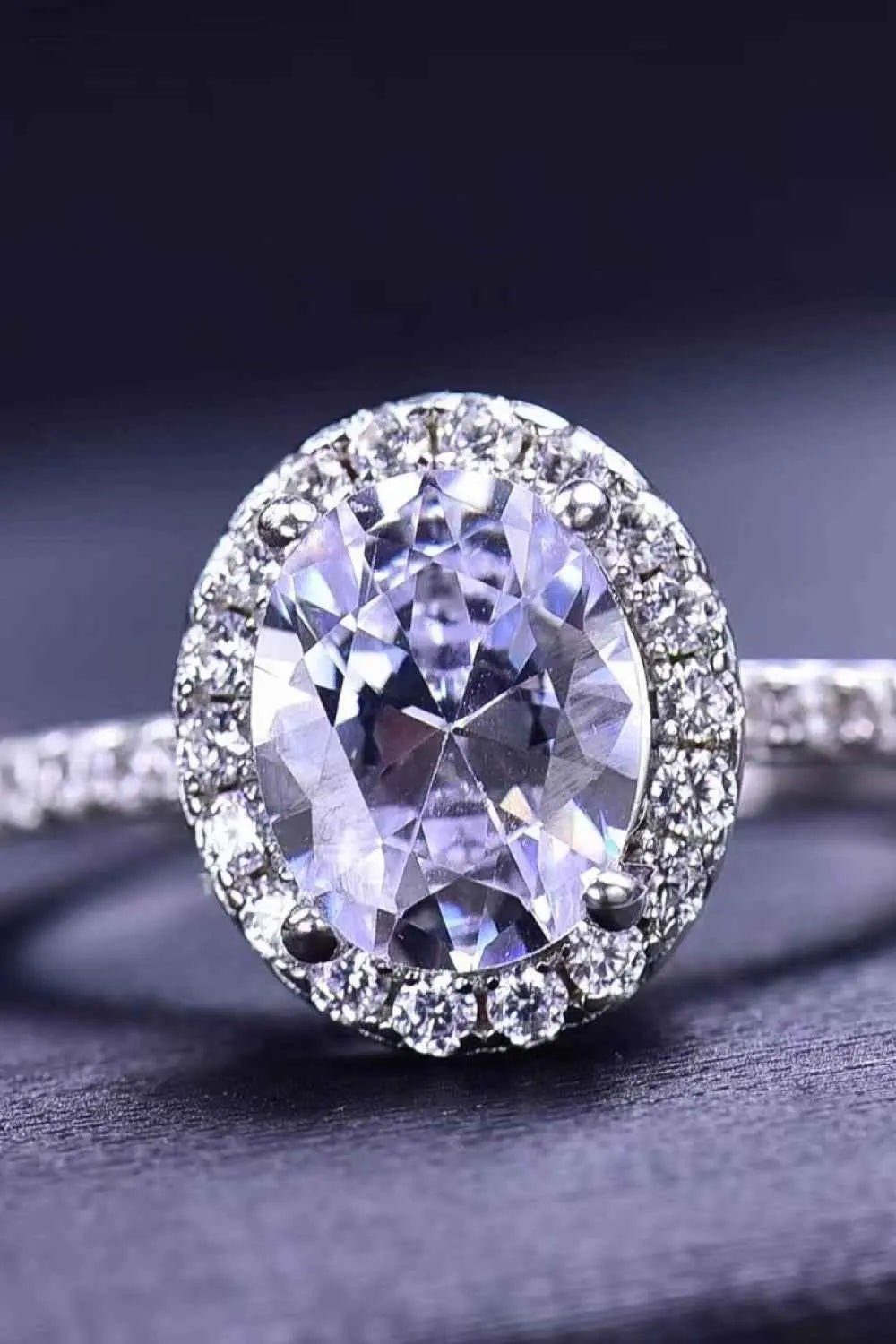 2 Carat Moissanite Platinum - Plated Ring - SmileBen