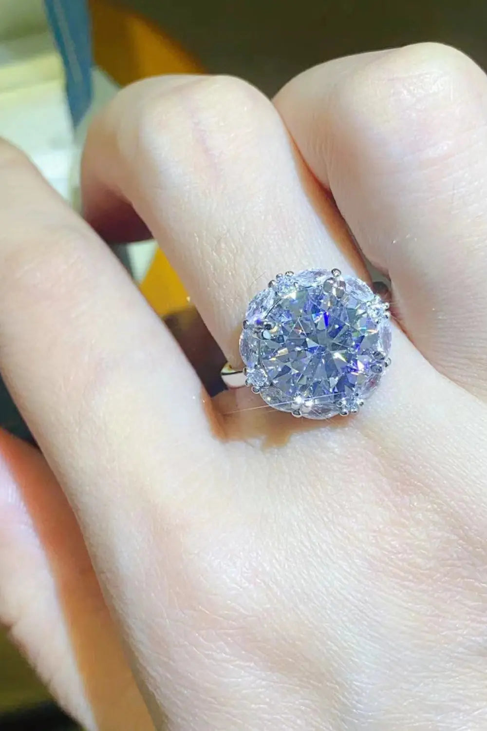 5 Carat Moissanite 925 Sterling Silver Ring - SmileBen