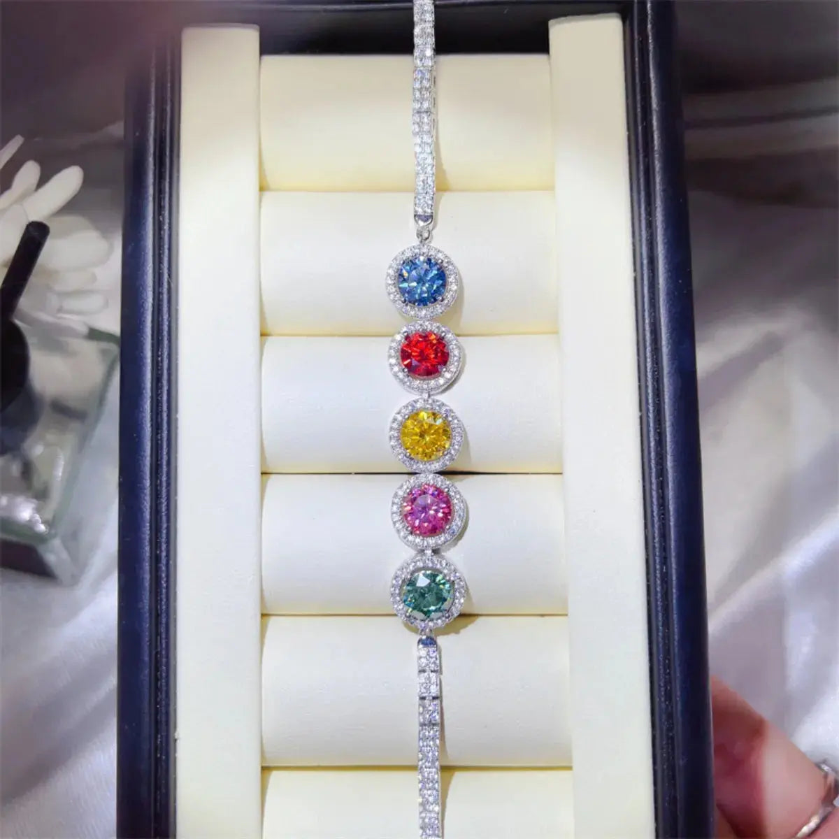 5 Carat 925 Sterling Silver Moissanite Bracelet - SmileBen