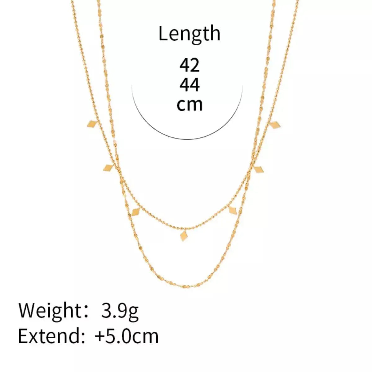 18K Gold-Plated Double Layered Necklace - SmileBen