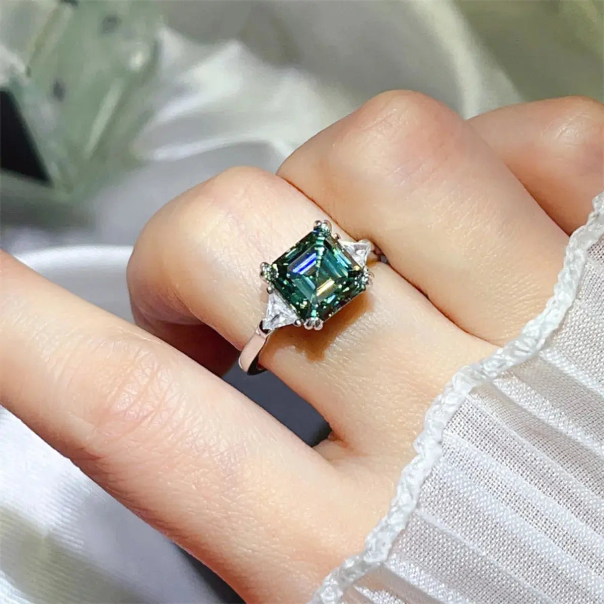 3 Carat Moissanite 925 Sterling Silver Ring - SmileBen