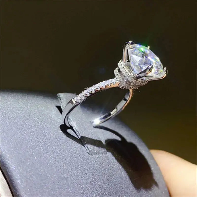 5 Carat Moissanite 925 Sterling Silver Ring - SmileBen