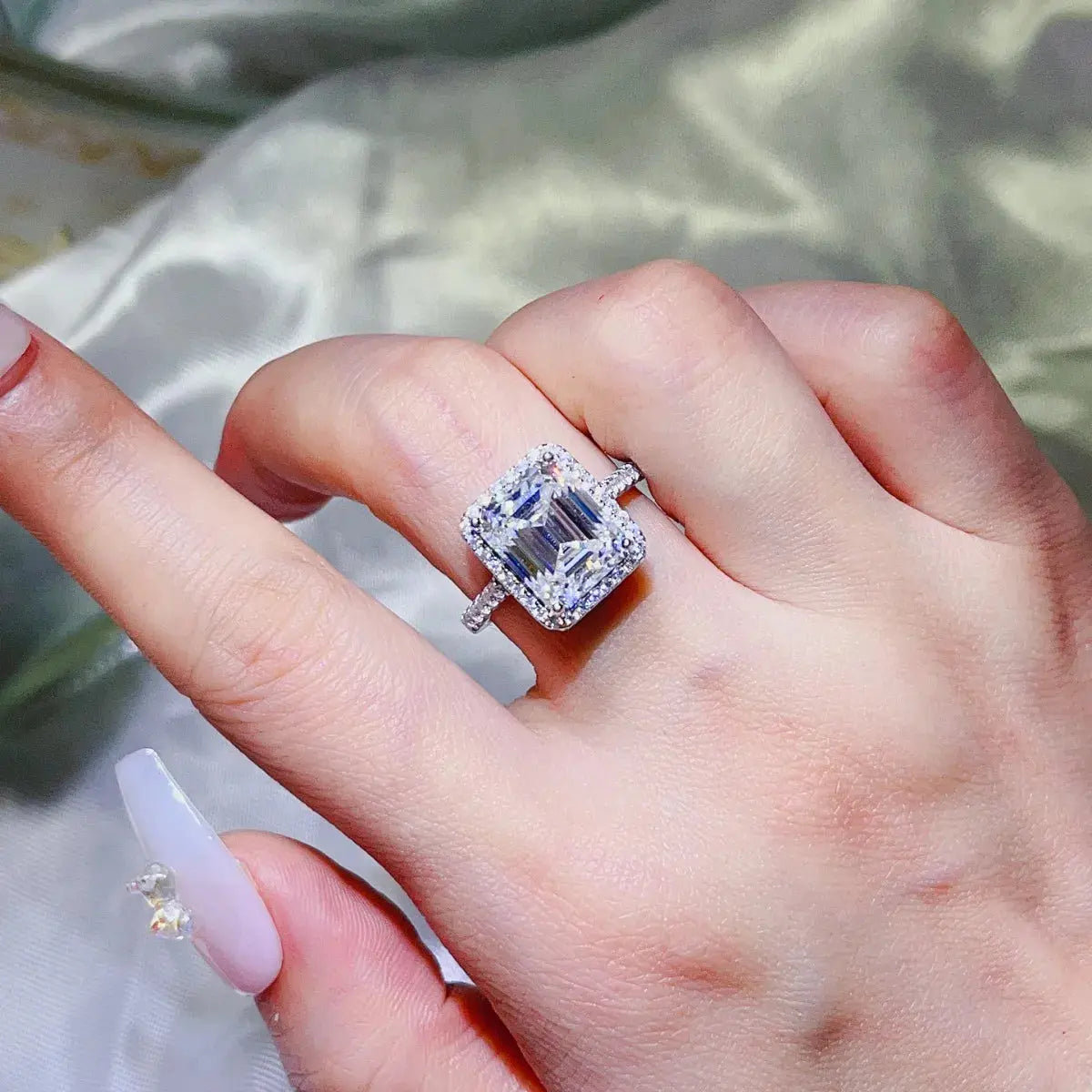 5 Carat Moissanite 925 Sterling Silver Ring - SmileBen