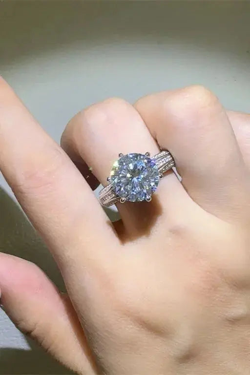 5 Carat Moissanite 925 Sterling Silver Ring - SmileBen