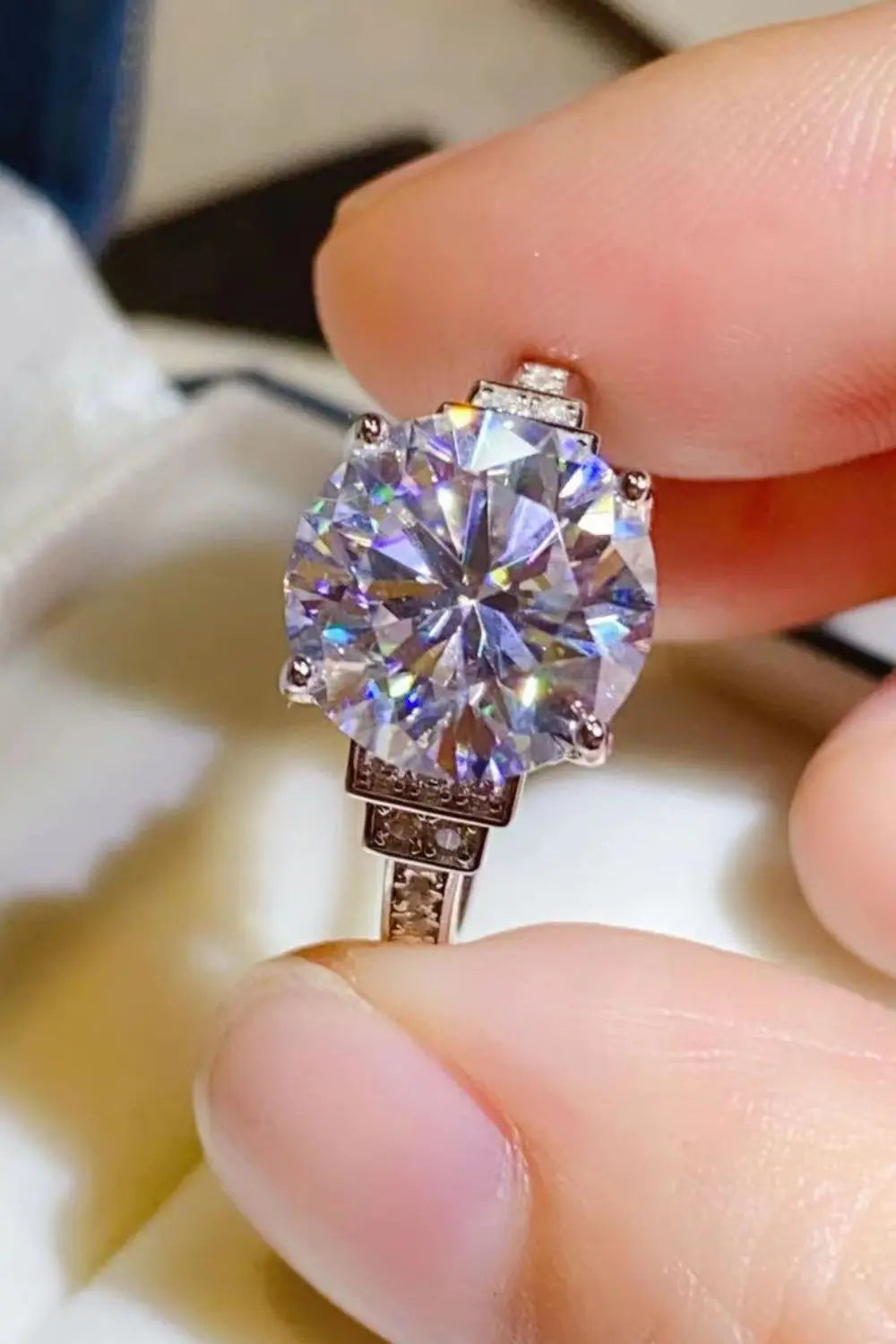5 Carat Moissanite 925 Sterling Silver Ring - SmileBen