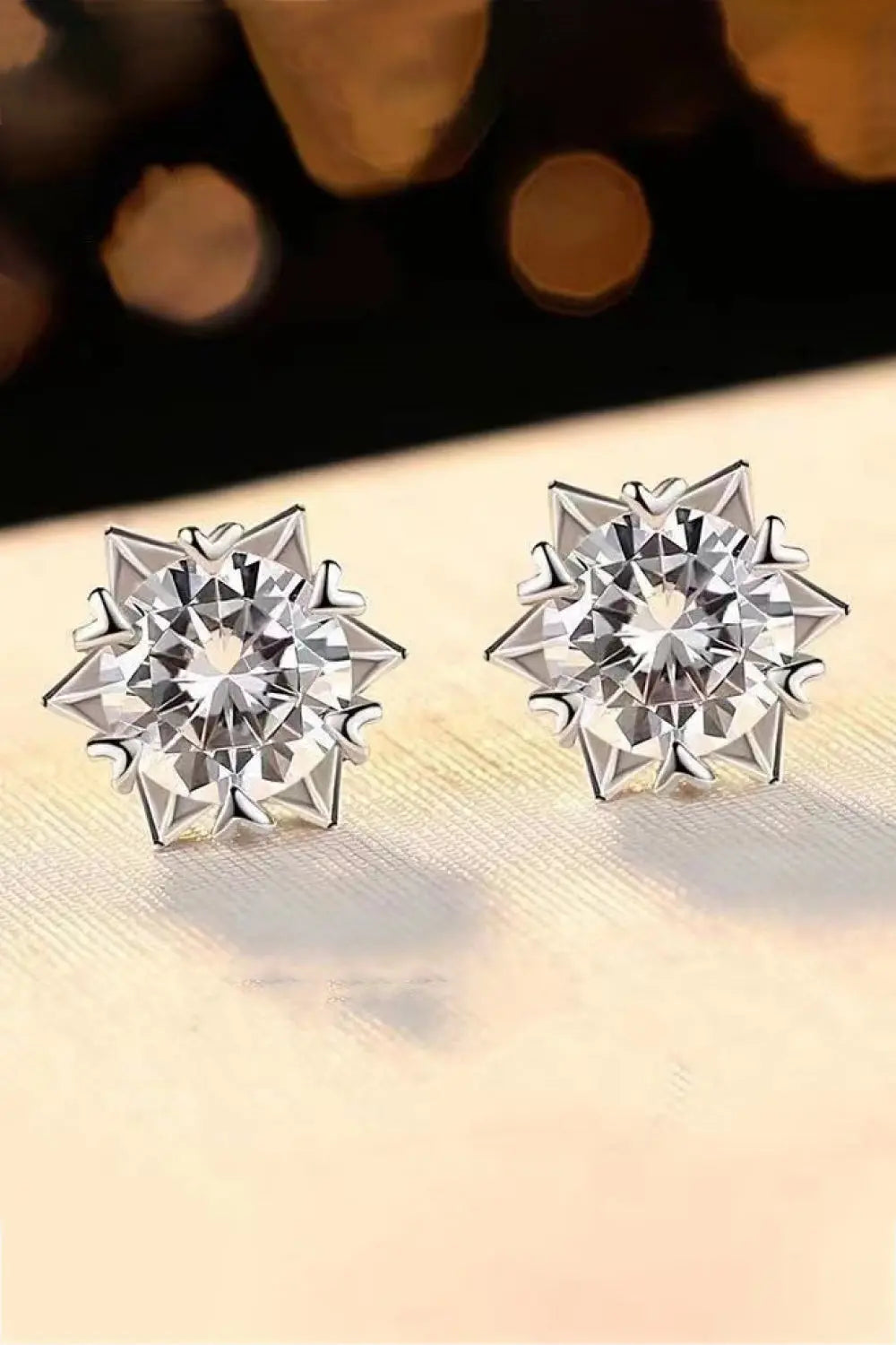 Stuck On You 4 Carat Moissanite Stud Earrings - SmileBen
