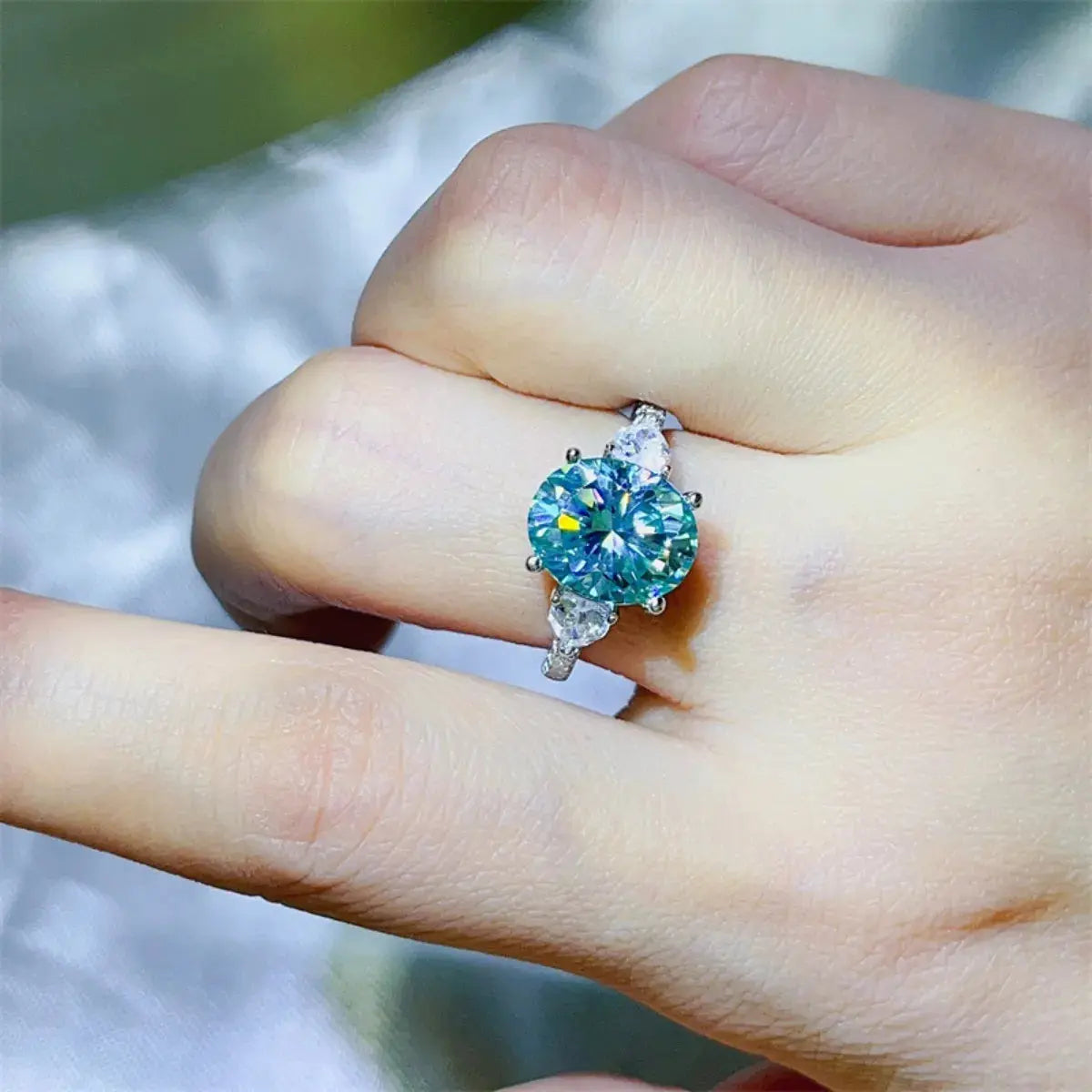 5 Carat Moissanite 925 Sterling Silver Ring - SmileBen
