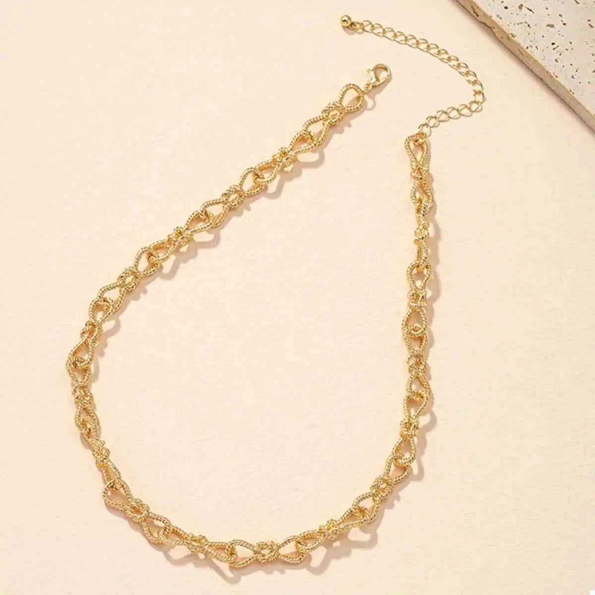 18K Gold-Plated Chain Link Necklace - SmileBen