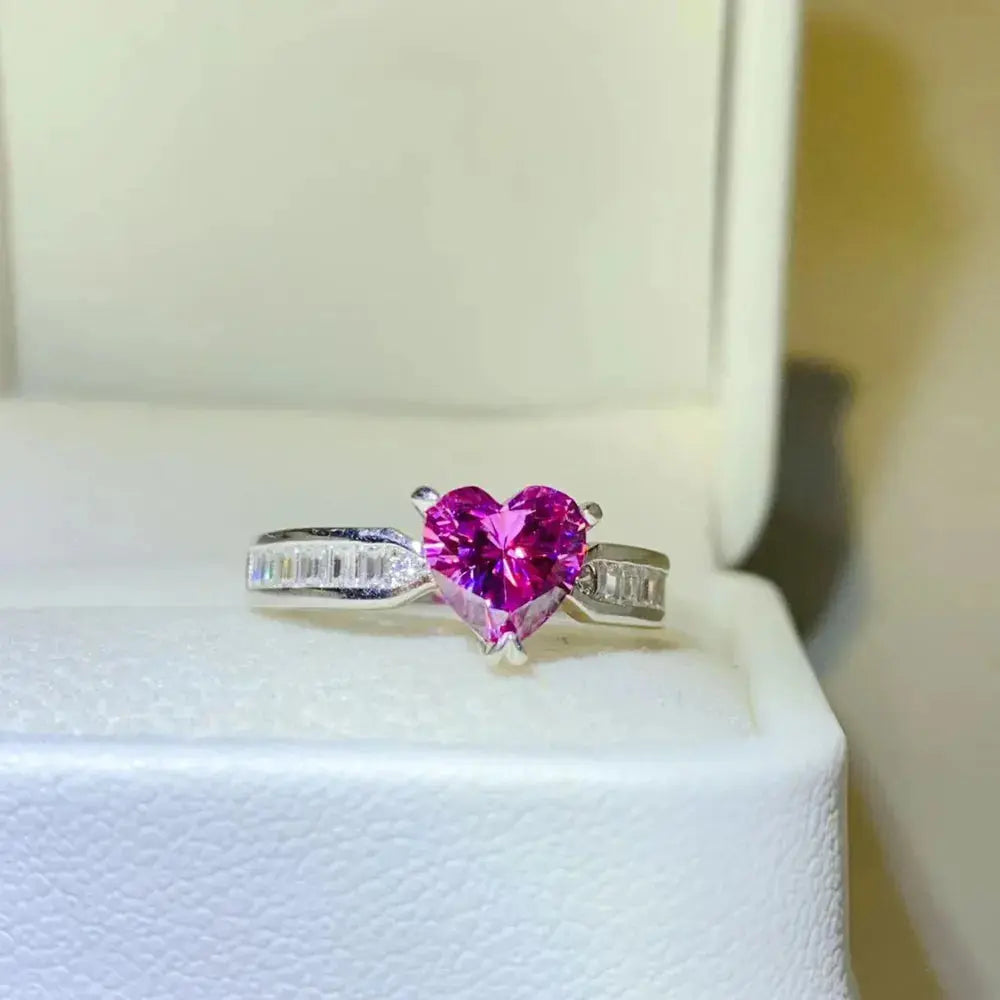 1 Carat Moissanite 925 Sterling Silver Ring - SmileBen