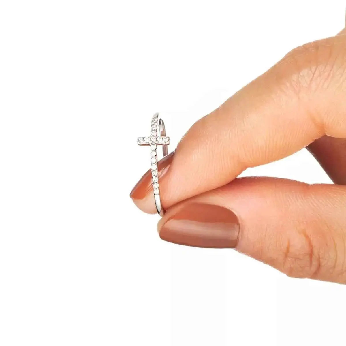 925 Sterling Silver Cross Ring