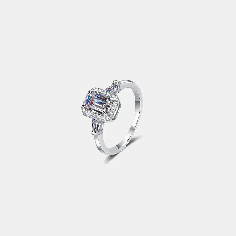 1 Carat Moissanite 925 Sterling Silver Ring - SmileBen