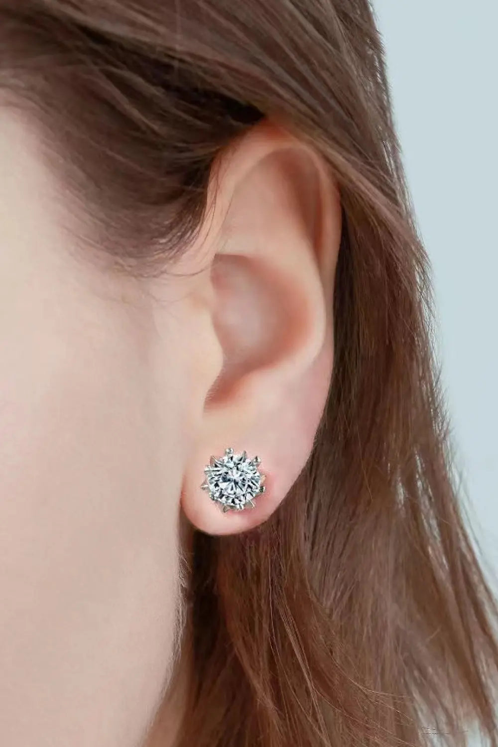 Stuck On You 4 Carat Moissanite Stud Earrings - SmileBen