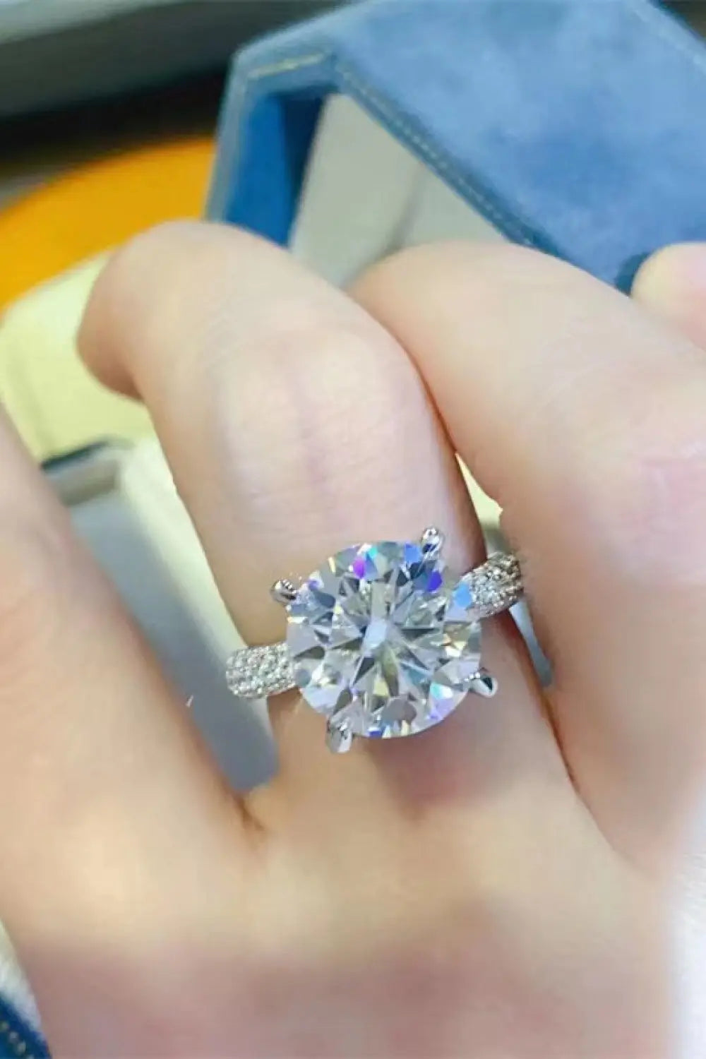 5 Carat Moissanite 925 Sterling Silver Ring - SmileBen