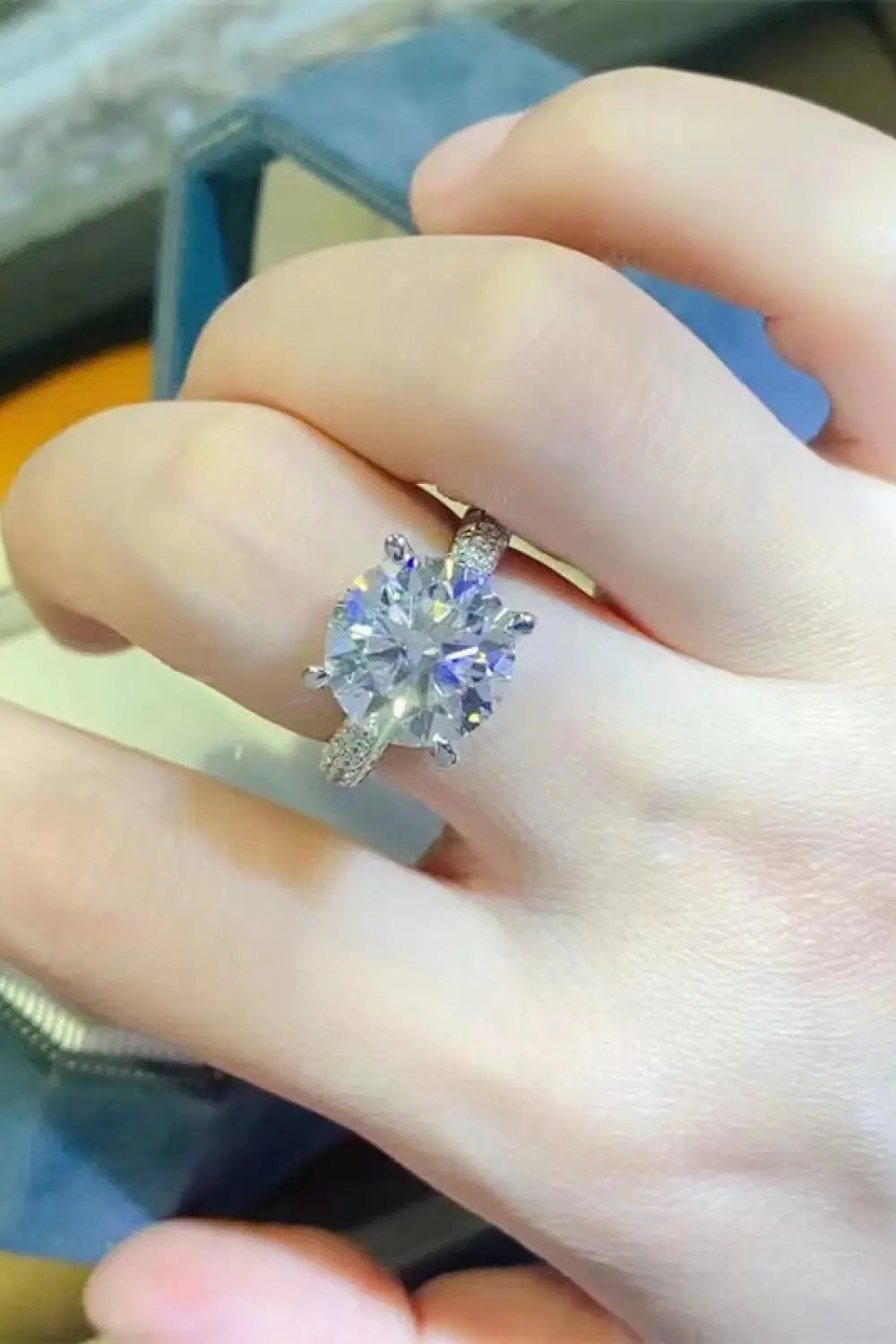 5 Carat Moissanite 925 Sterling Silver Ring - SmileBen