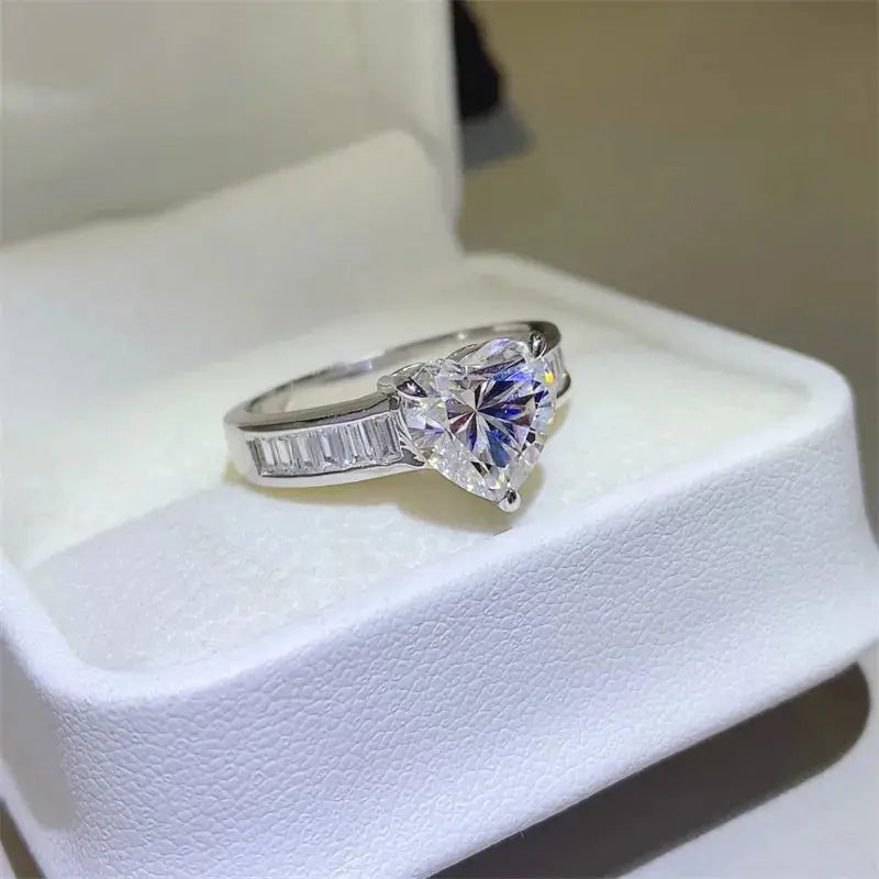 3 Carat Moissanite 925 Sterling Silver Ring - SmileBen