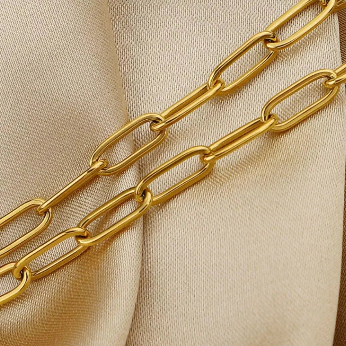18K Gold-Plated Chain Link Toggle Clasp Necklace - SmileBen