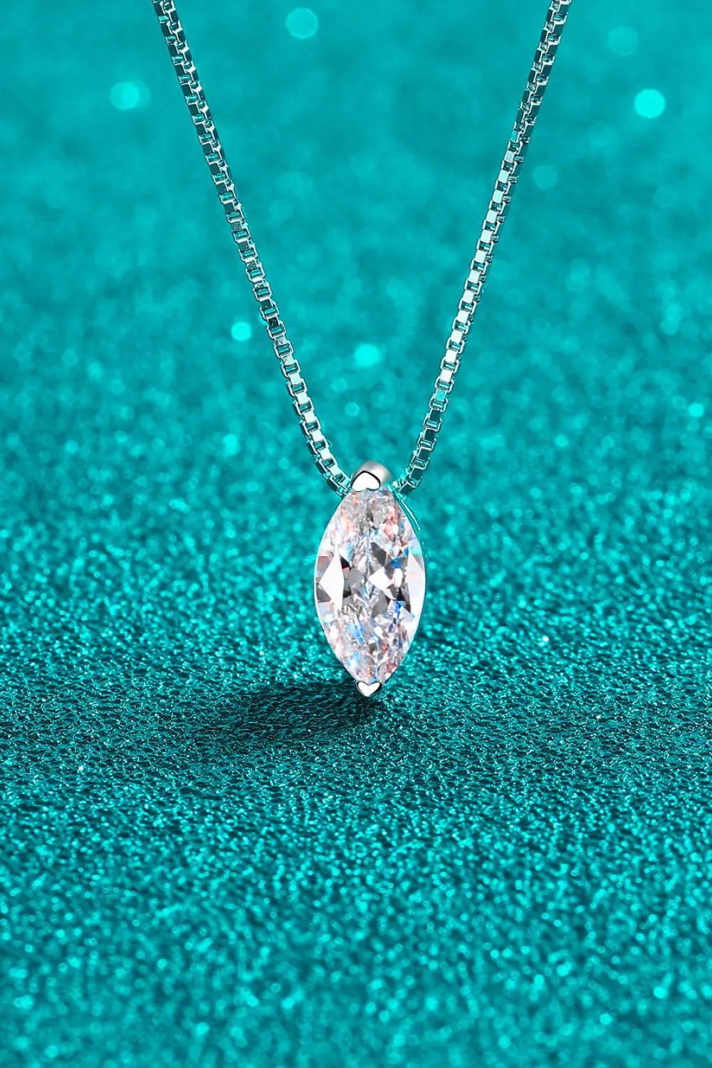 1 Carat Moissanite 925 Sterling Silver Necklace - SmileBen