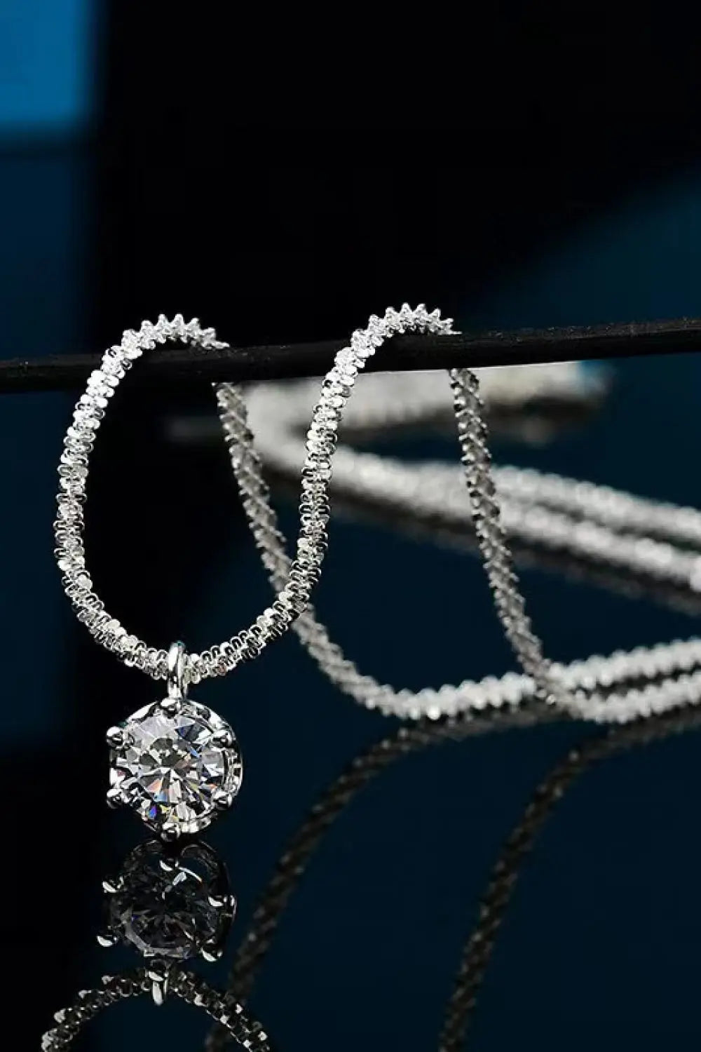 1 Carat Moissanite 925 Sterling Silver Necklace - SmileBen