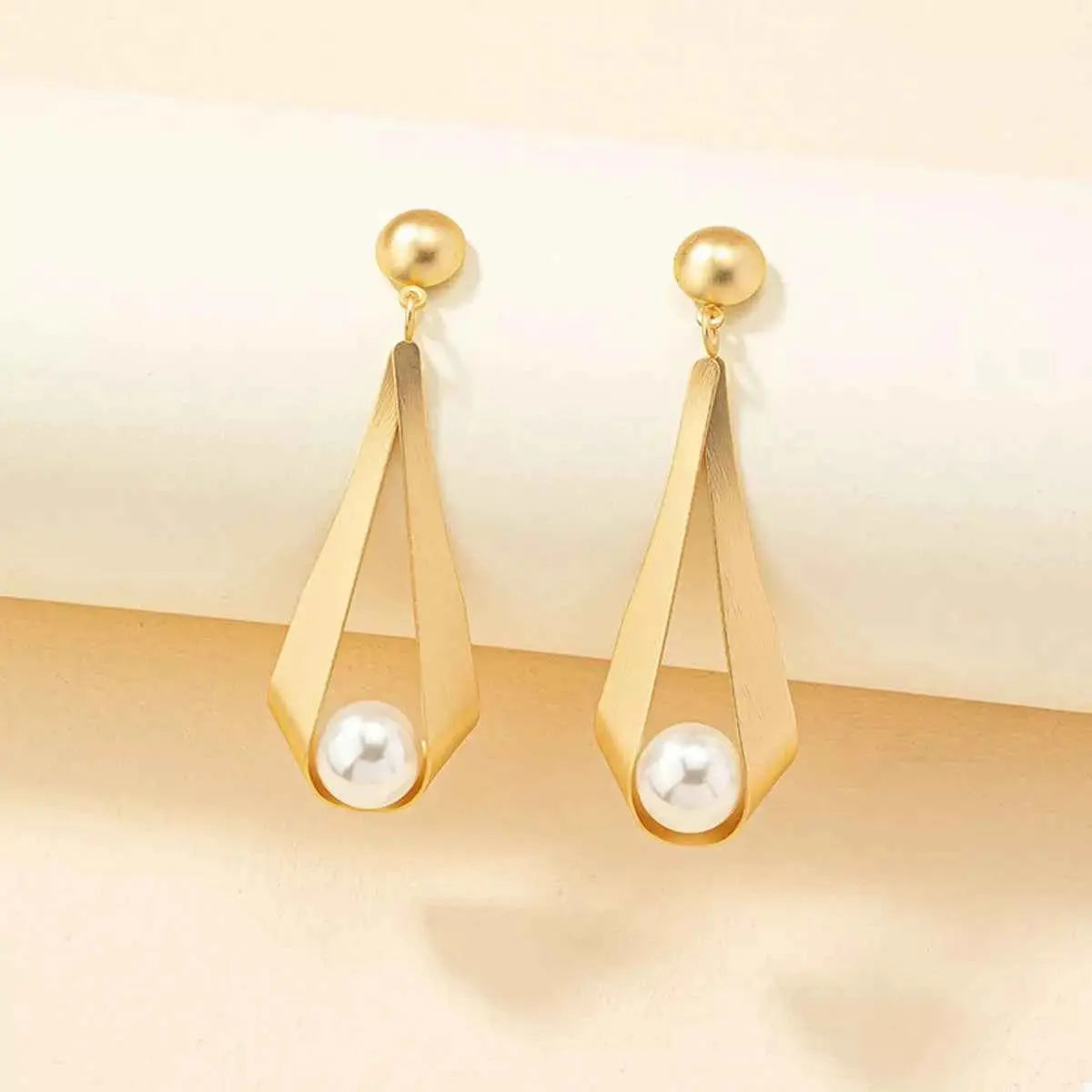 18K Gold-Plated Pearl Drop Earrings