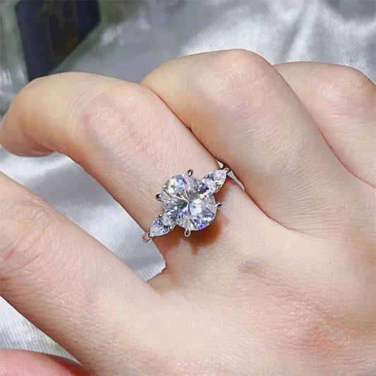 3 Carat Moissanite 925 Sterling Silver Ring - SmileBen