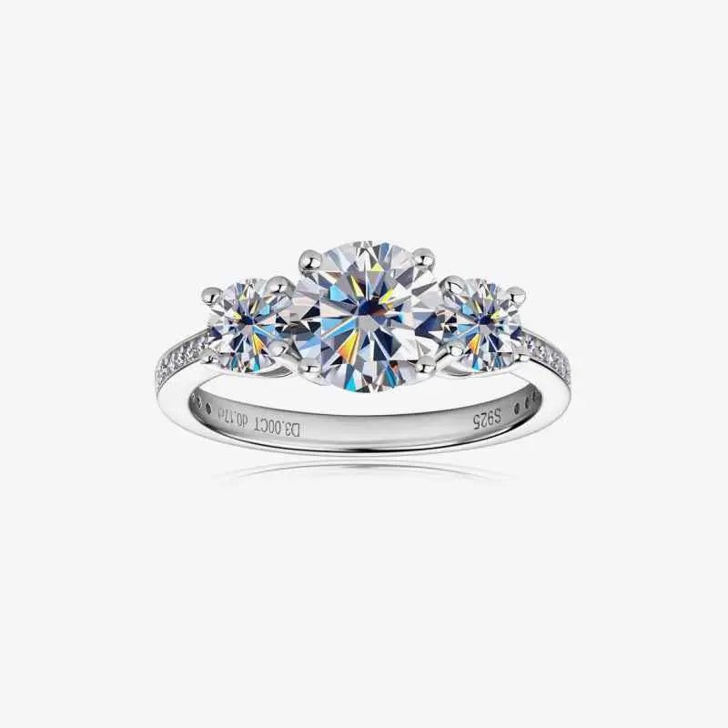 3 Carat Moissanite 925 Sterling Silver Ring - SmileBen