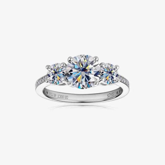 3 Carat Moissanite 925 Sterling Silver Ring - SmileBen