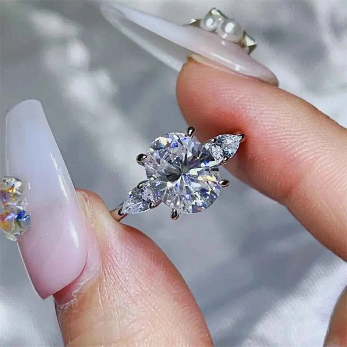 3 Carat Moissanite 925 Sterling Silver Ring - SmileBen