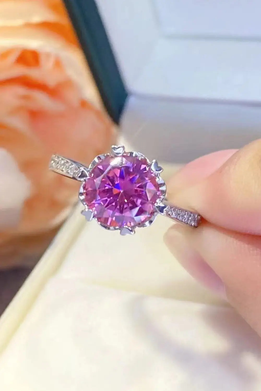 Shining For You 2 Carat Moissanite 925 Sterling Silver Ring - SmileBen