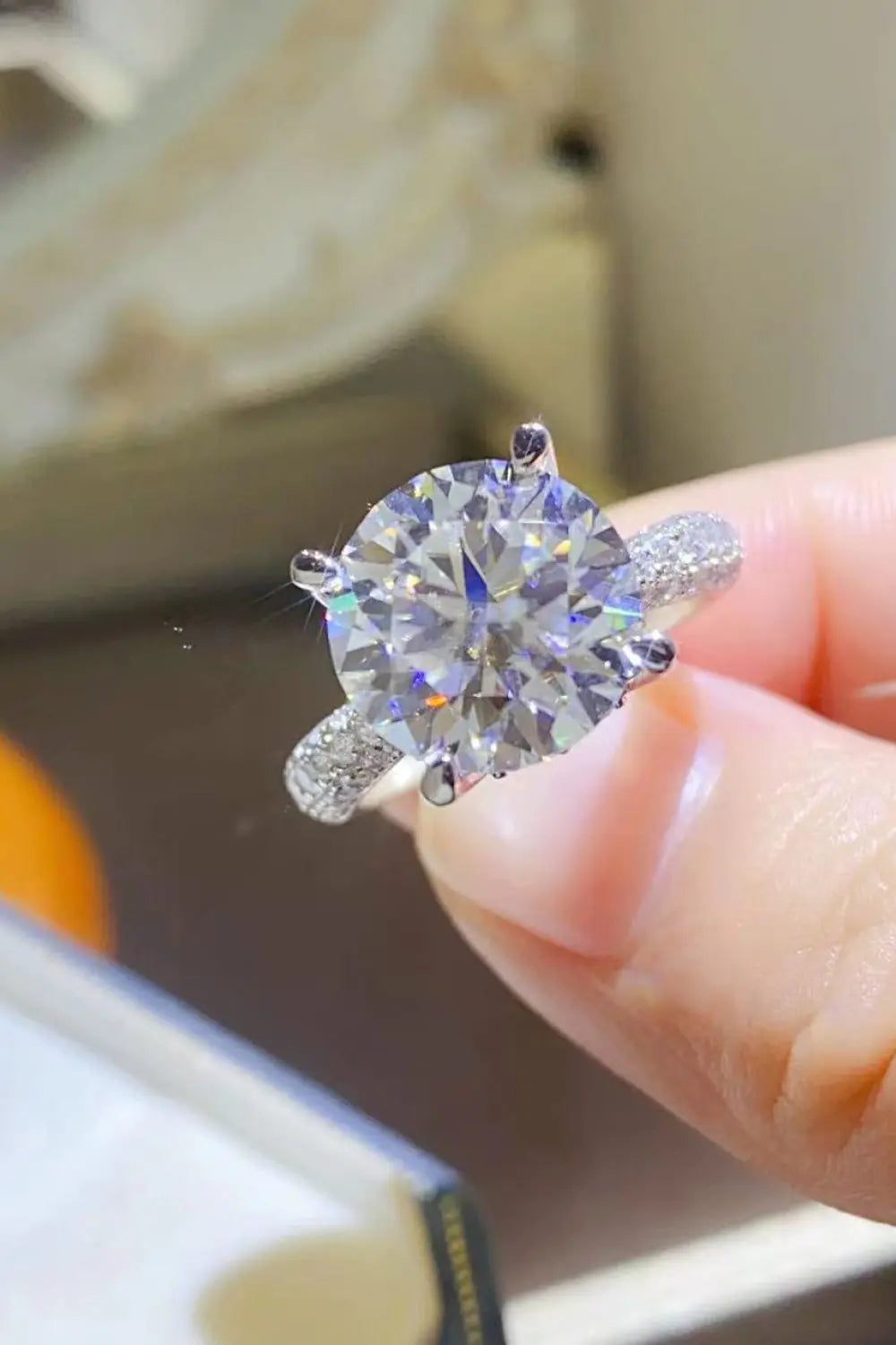 5 Carat Moissanite 925 Sterling Silver Ring - SmileBen