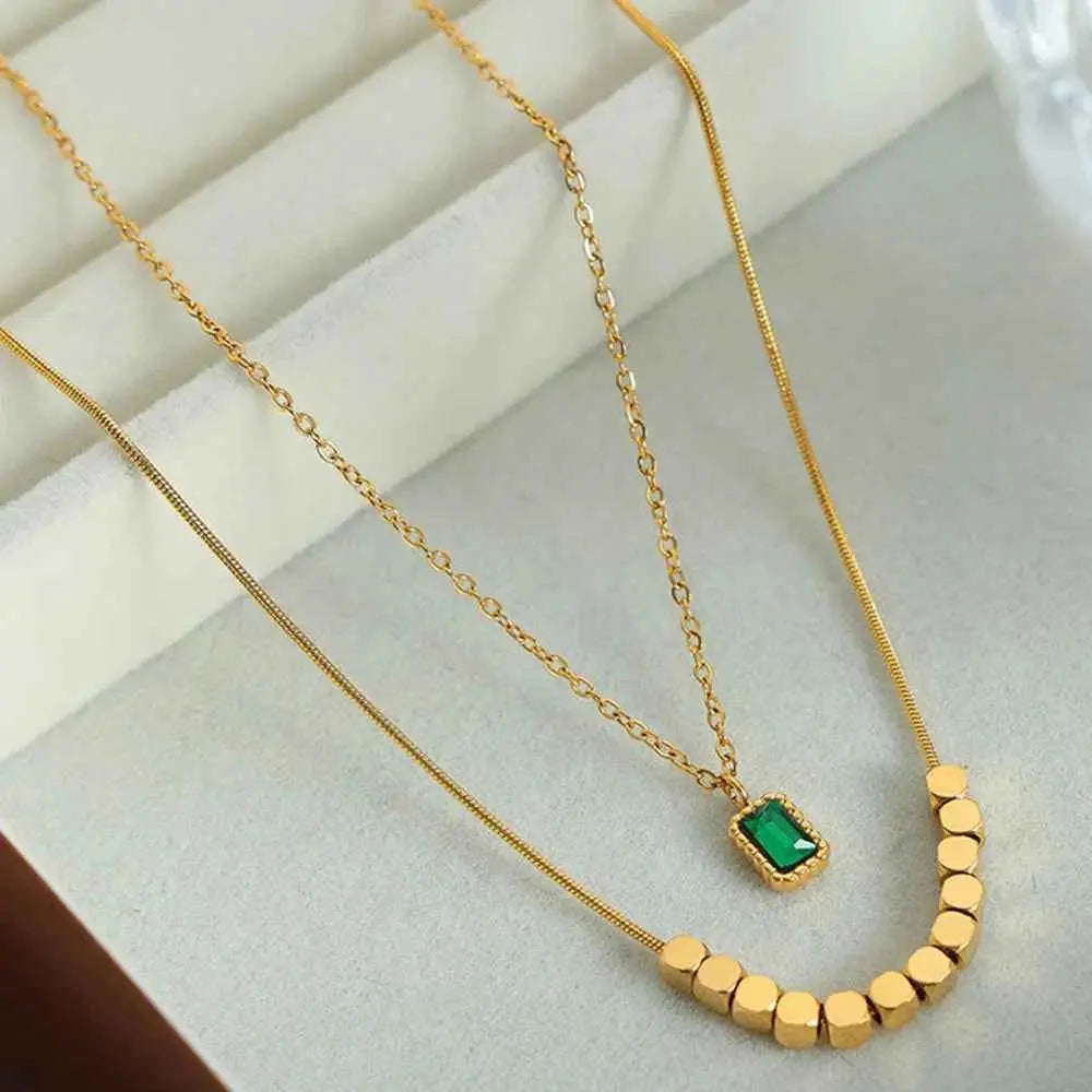 18K Gold-Plated Double-Layered Necklace - SmileBen