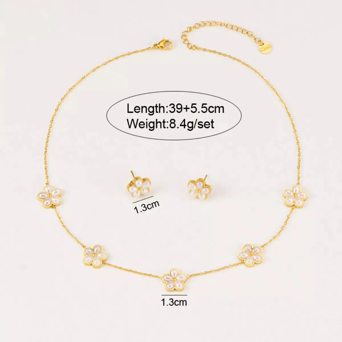 18K Gold-Plated Flower Jewelry Set - SmileBen