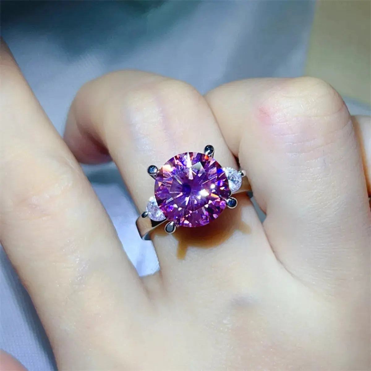 5 Carat Moissanite 925 Sterling Silver Ring - SmileBen
