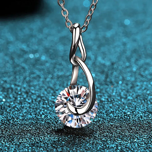 2 Carat Moissanite 925 Sterling Silver Necklace - SmileBen