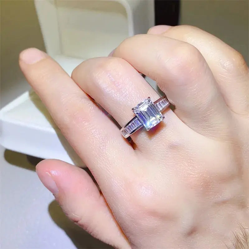 3 Carat Moissanite 925 Sterling Silver Ring - SmileBen