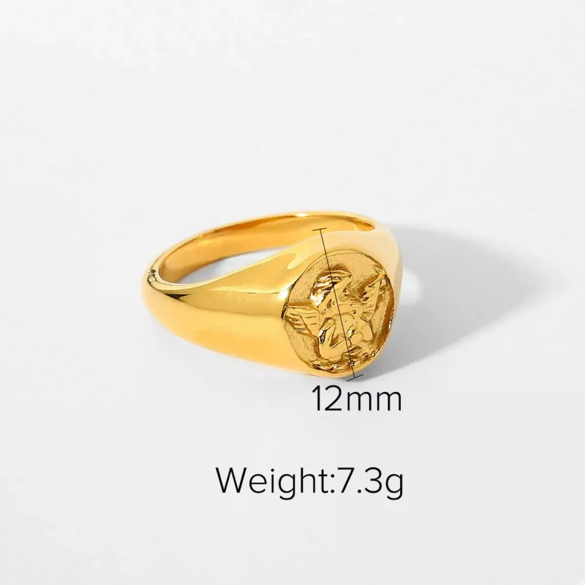 18K Gold-Plated Cupid Ring - SmileBen