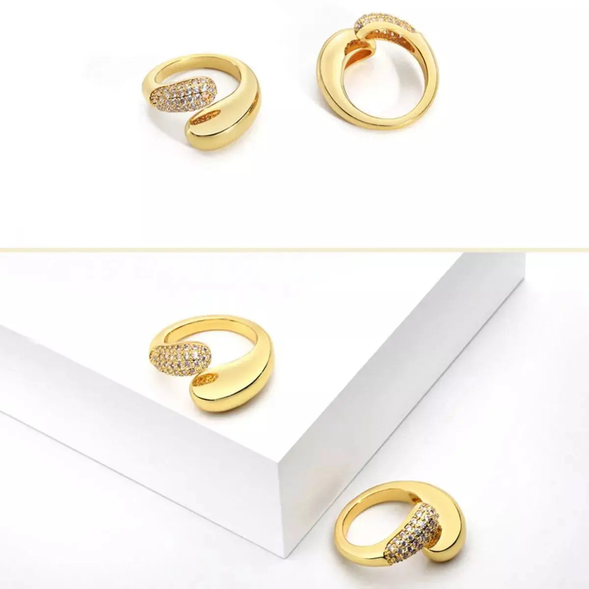18K Gold-Plated Open Ring - SmileBen