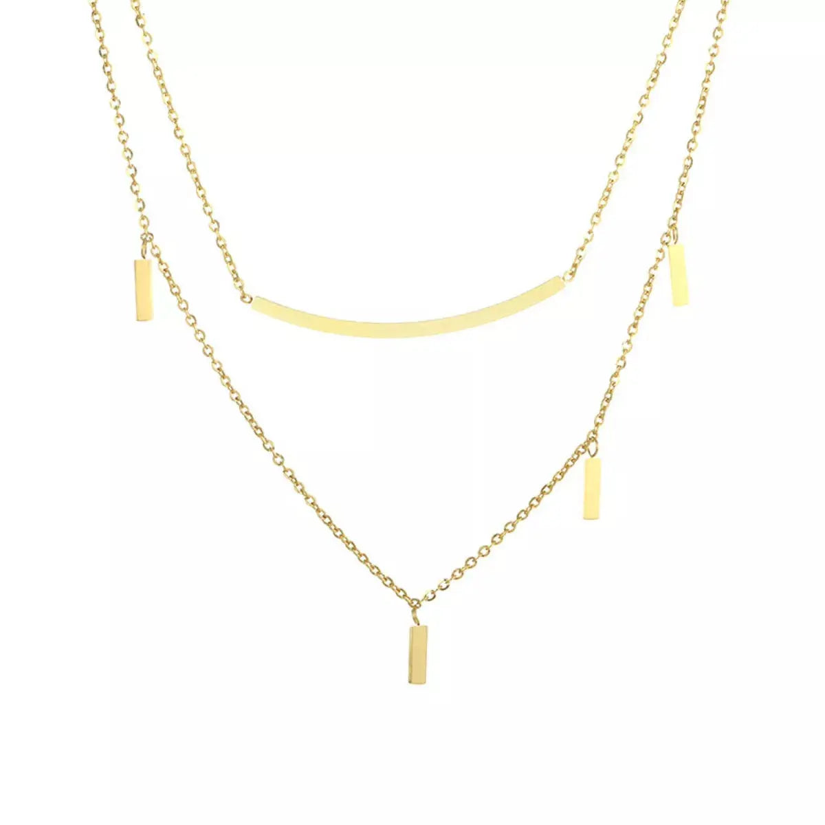 18K Gold-Plated Double Layered Necklace - SmileBen