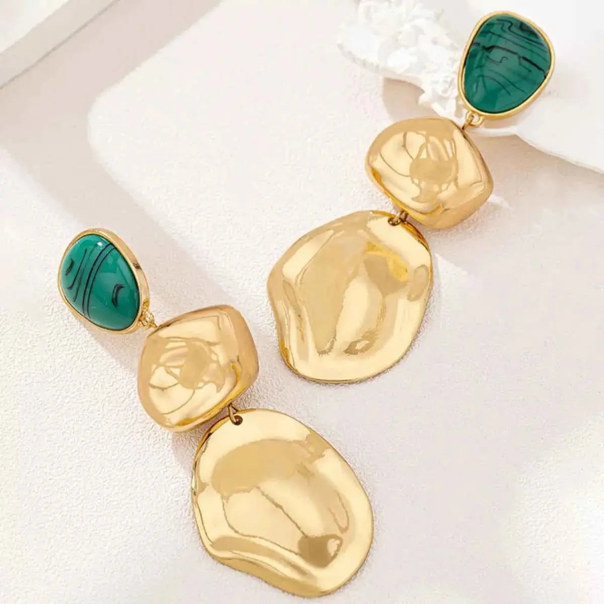 18K Gold-Plated Alloy Drop Earrings - SmileBen