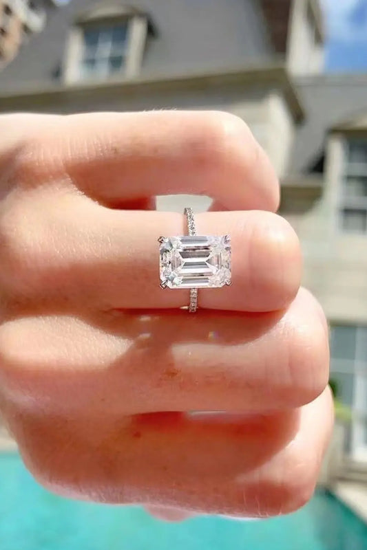 5 Carat Moissanite Side Stone Ring - SmileBen