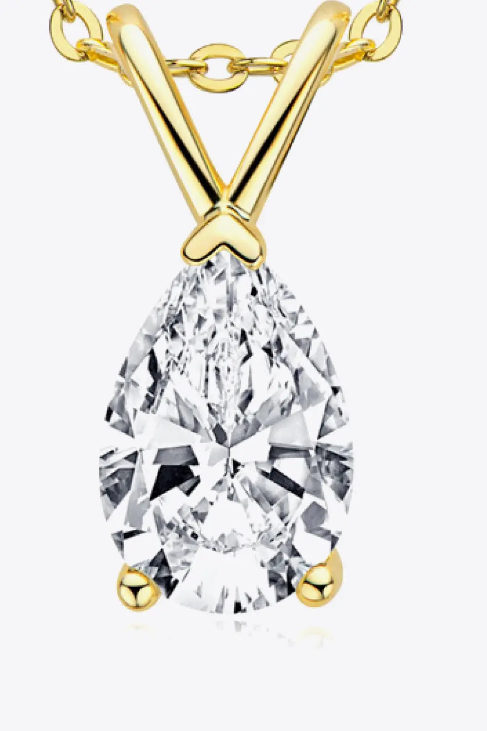 1.5 Carat Moissanite Pendant 925 Sterling Silver Necklace - SmileBen
