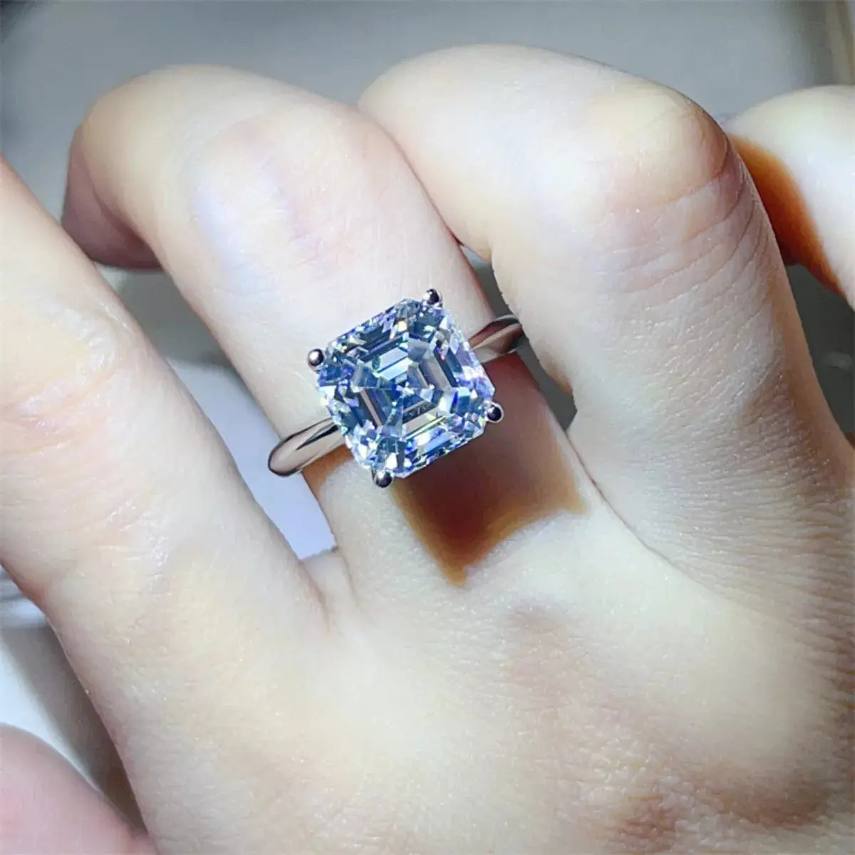 5 Carat Moissanite 925 Sterling Silver Ring - SmileBen
