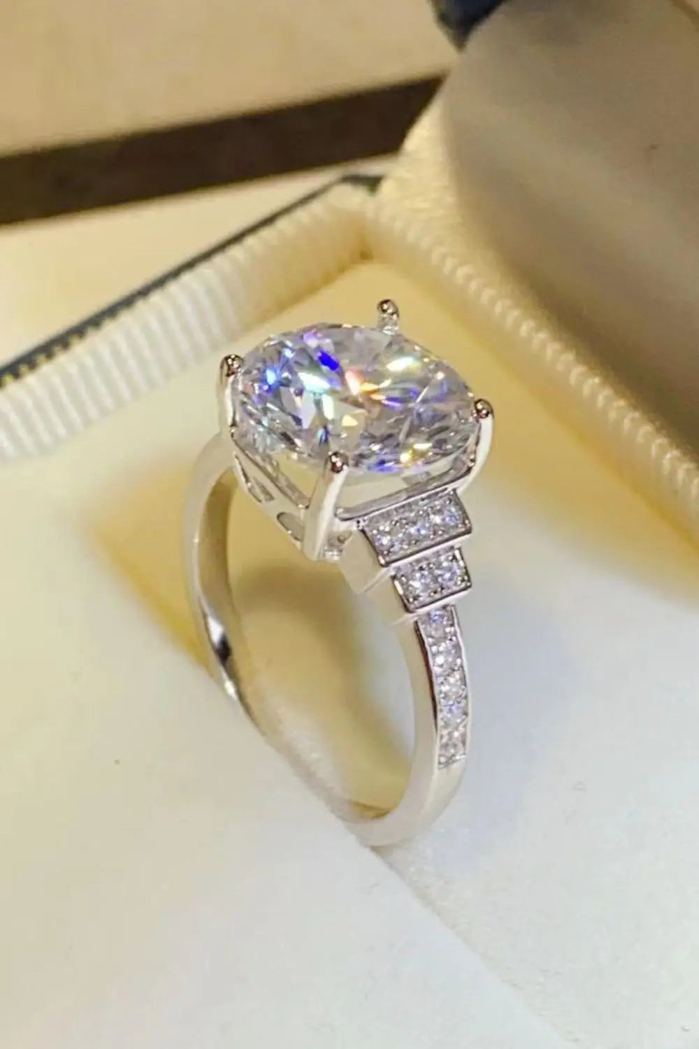 5 Carat Moissanite 925 Sterling Silver Ring - SmileBen