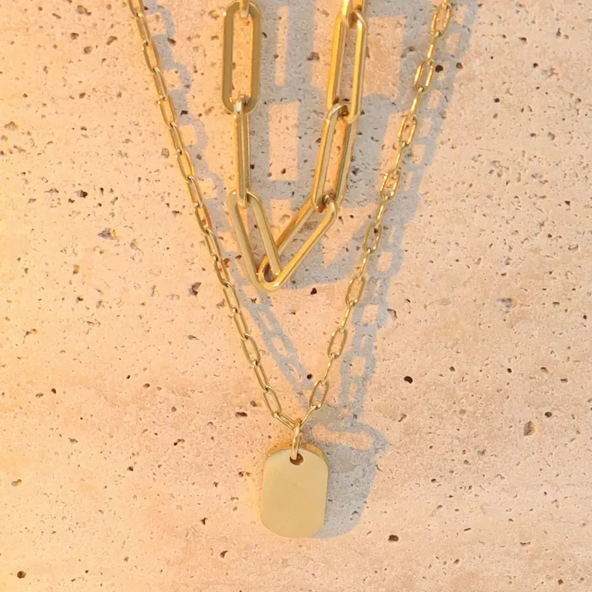 18K Gold-Plated Double Layered Necklace - SmileBen