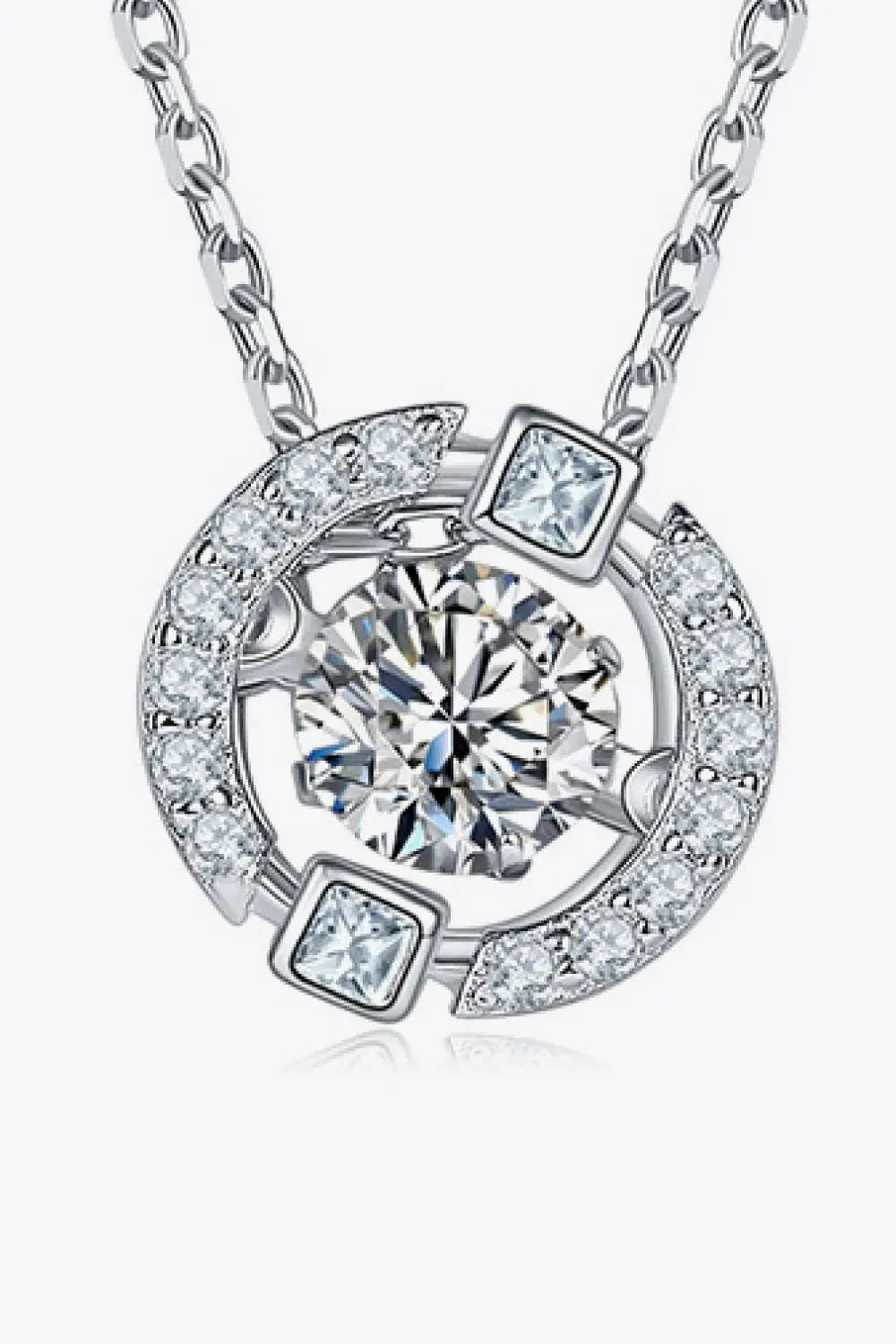 Moissanite Pendant Chain-Link Necklace - SmileBen