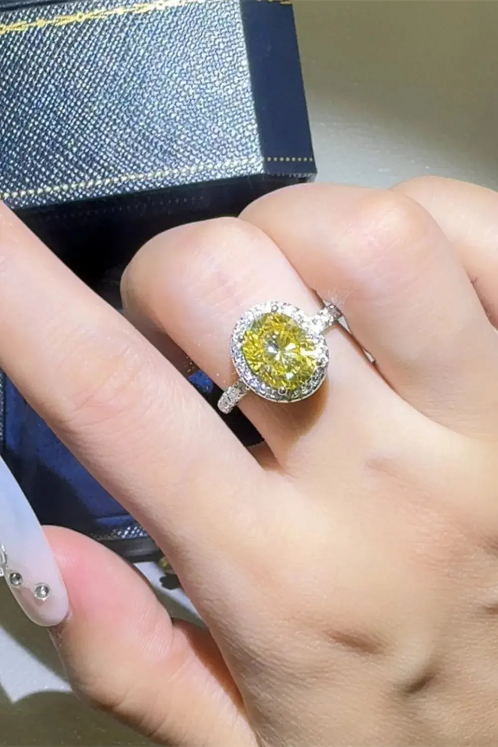 3 Carat Moissanite 925 Sterling Silver Ring - SmileBen